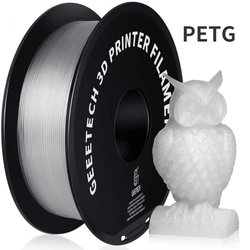 Vibrant PETG 3D Printing Filament - 1kg Spool, 1.75mm Diameter, Premium Quality (PETG Transparent)