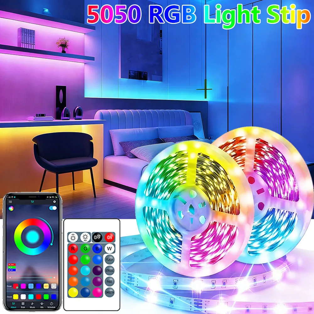 Smart RGB LED Strip Light with APP Control - Flexible Backlight for Room and Party Decoration
