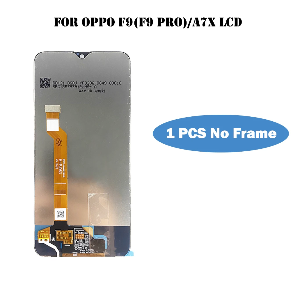 HLYGZX Écran LCD + Tactile Pour Oppo F9 / F9 Pro / Oppo A7x - Kit De Réparation Avec Outils - Compatible