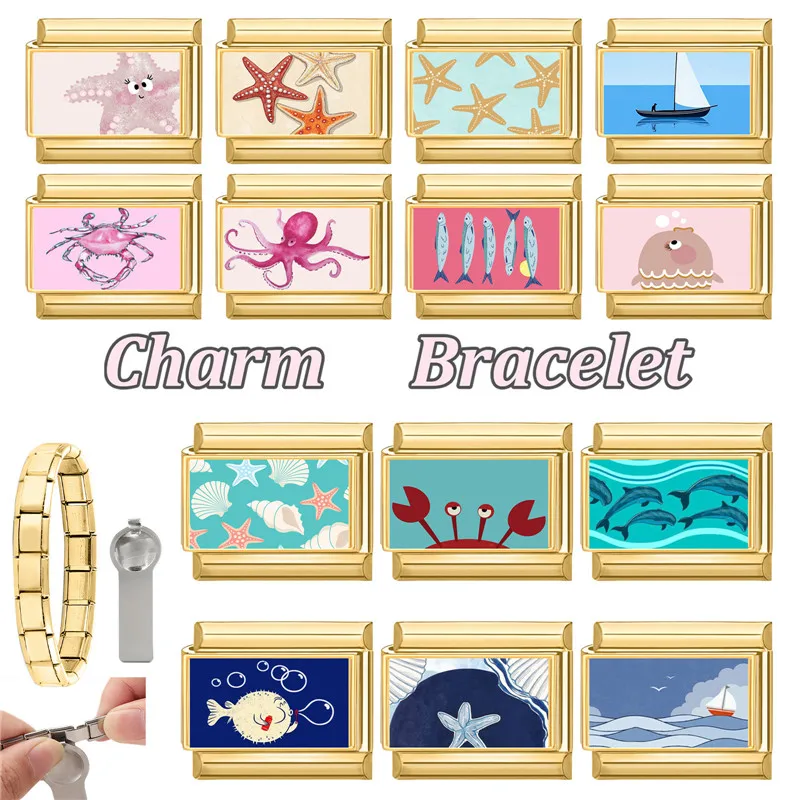Fashion Sea Series 9mm Stainless Steel Bracelet