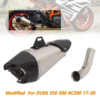 51MM Motorcycle Exhaust Tail Pipe Escape Muffler Mid Link Pipe Slip On Stainless Steel Modified for DUKE 250 390 RC390 2017-2020