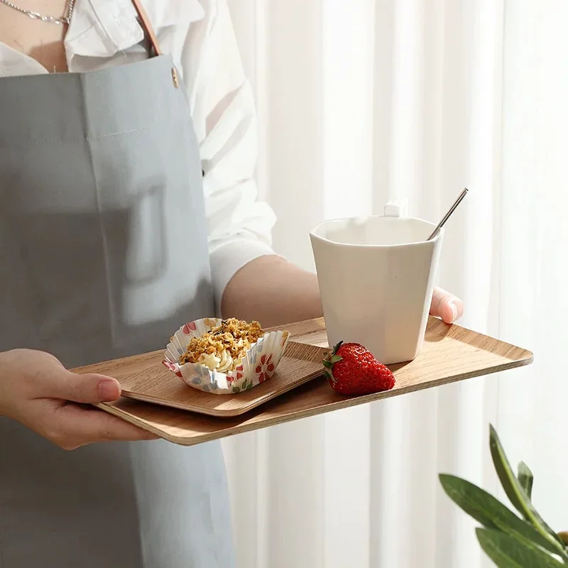 Ashwagandha Wooden Tray Cake Bread Tray Bakery Pastry Display Wooden Flat Tray Household Kitchen Storage Tray 3