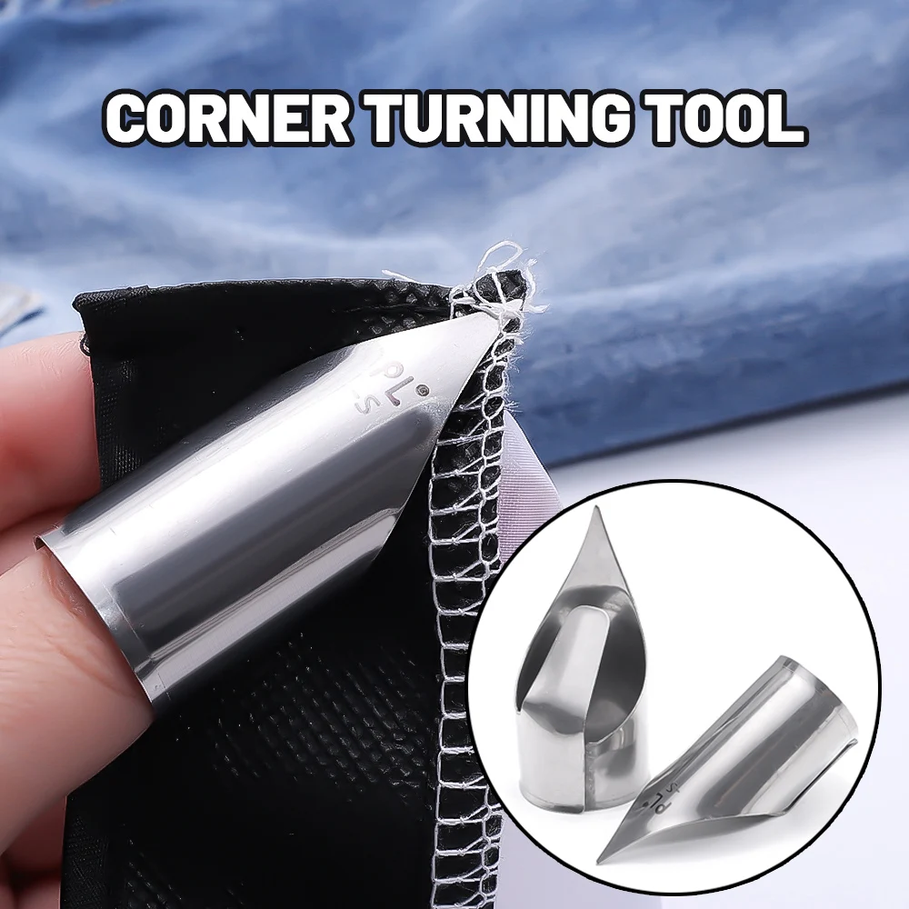 Stainless Steel Pocket Corner Turning Tool Sewing Fingers Lapel Tool