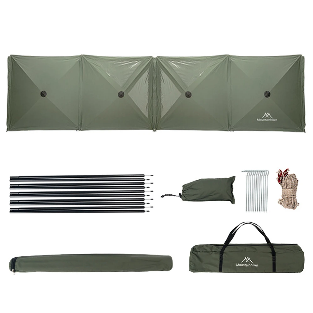 

Camping Windbreak Stove Windscreen Beach Picnic Windshield Sunshade Screen with Storage Bag for Camping Picnic Beach Garden BBQ