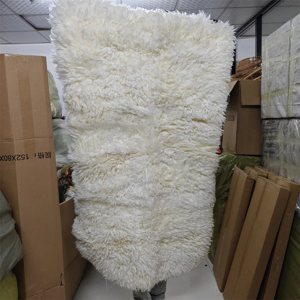 150x90cm Newborn Photography Background Flokati Curly Greek Wool Blanket Baby Photo Shoot Props Boy Girl Fotografie Accessoires