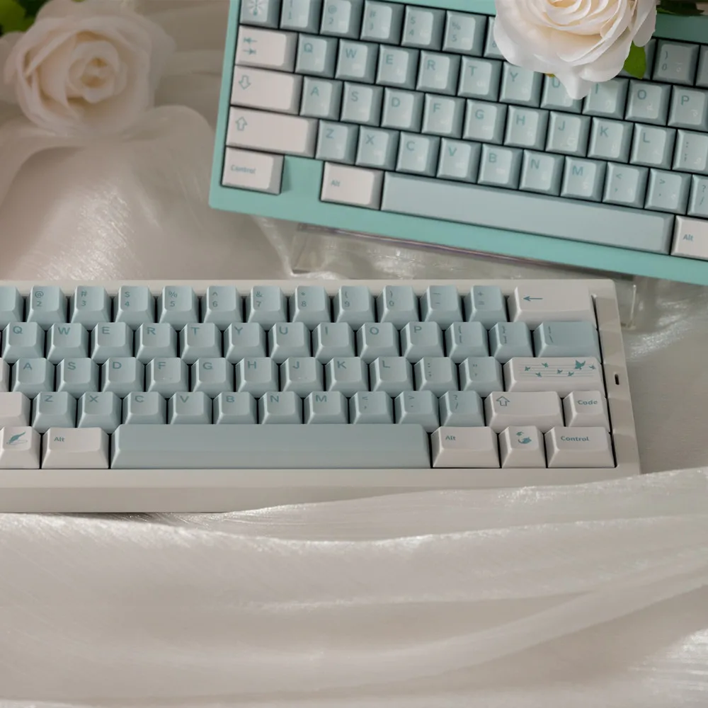 Teclado Mecânico Pbt Cereja Keycaps Flor do Vento Perfil Cereja Dye-sublimação Gateron Switches mx 142 Chaves - Imagem 6