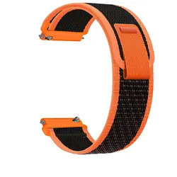 Trail Loop Sports Elastic Nylon Band, 22mm, Compatible with Various Smartwatches for Redmi Watch 3 active (Green Orange)