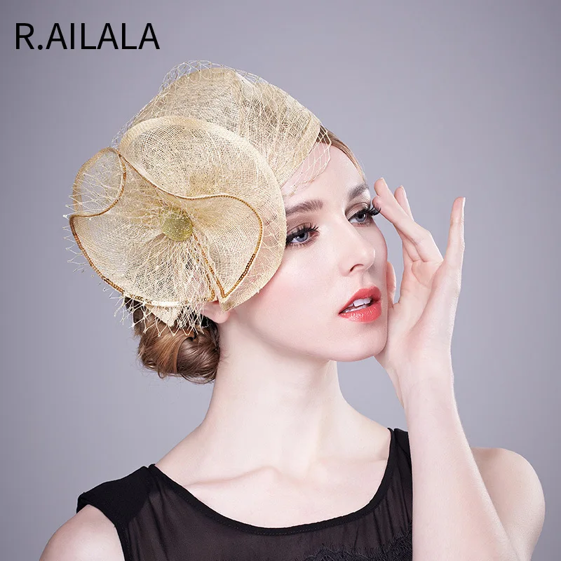

Banquet Top Hat New Japanese and Korean Garland Hemp Yarn Small Top Hat Banquet Elegant Headdress Gift Ladies Ladies Fedora