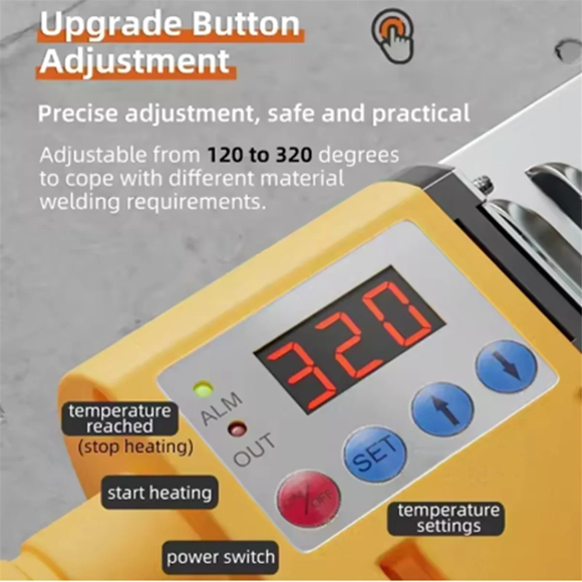 SEMOIC Plastic Water Pipe Welder Pipe Welding Tool PP/PP-R/PE/PP-C Welding Machine Heating Hot Melting Tool 800W EU Plug