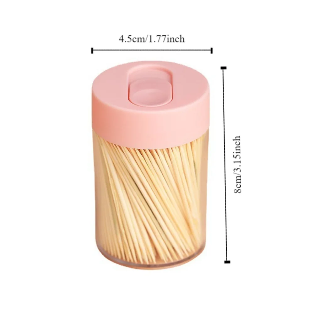 Flip Over Carbonized Bamboo Toothpick Double Head with 500 Natural Wood Toothpicks Teeth Cleaning Tool Portable Home Decoration toothpick set toothpicks set bamboo food picks