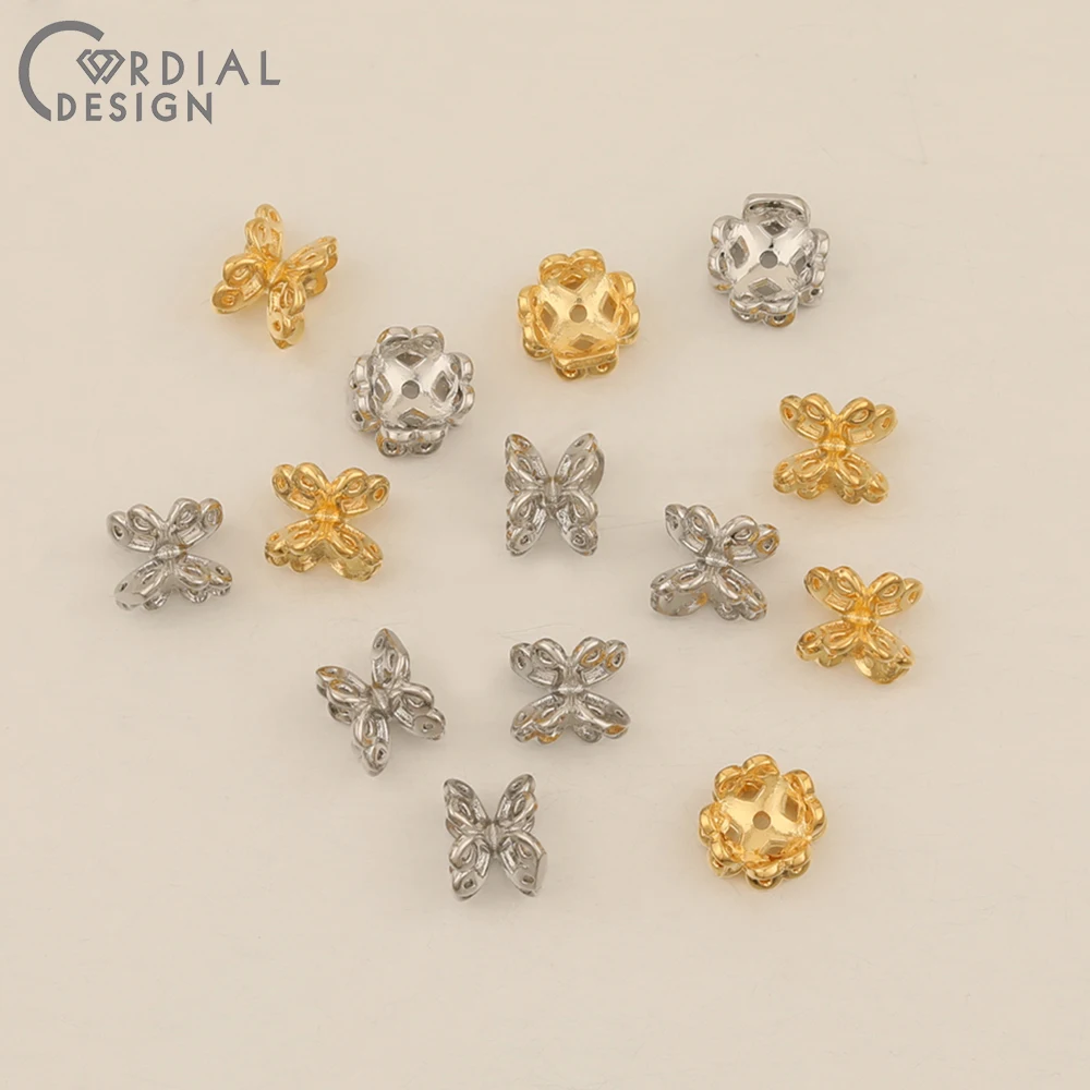 Cordial Design 50Pcs 5*6MM Cooper Spacers/DIY Bracelet/Jewelry Accessories/Genuine Gold Plating/Jewelry Findings & Components - cordial