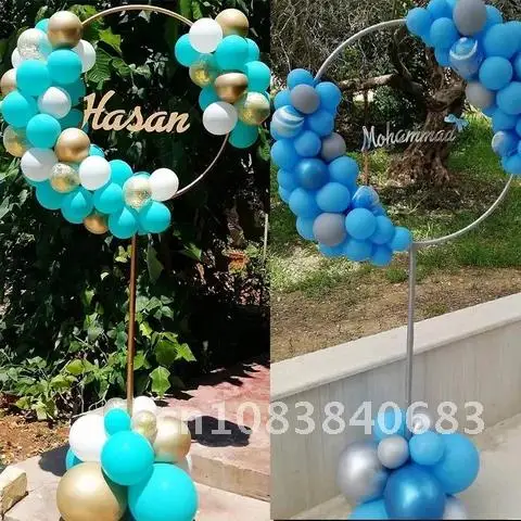 

Circle Balloons Stand New Round Balloon Hoop Holder Arch Wedding Backdrop Ballon Frame Birthday Party Kid Baby Shower Decoration