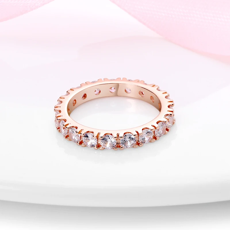 

Silver Color Jewelry Ring Womens Simple Light Orange Zircon Rings Anillo plata de ley 925 Original Anniversary Party Gift 2022