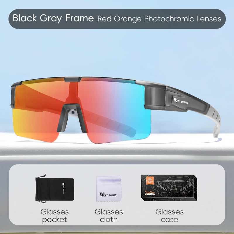WEST BIKING UV400 Polarized Cycling Glasses - Lightweight Anti-Glare Sports Eyewear