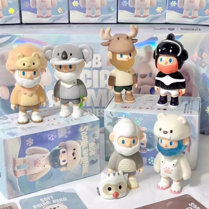 

Finding Unicorn Farmer Bob Social Animal Series Blind Box Toys Original Figure Mystere Box Cute Doll Kawaii Model Child Gift