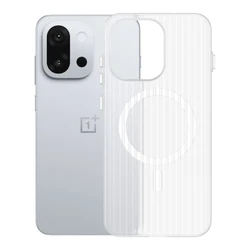 Corrugated Matte Transparent Hard PC Magnetic Anti - Drop Phone Case for OnePlus ACE5Pro (MS White)