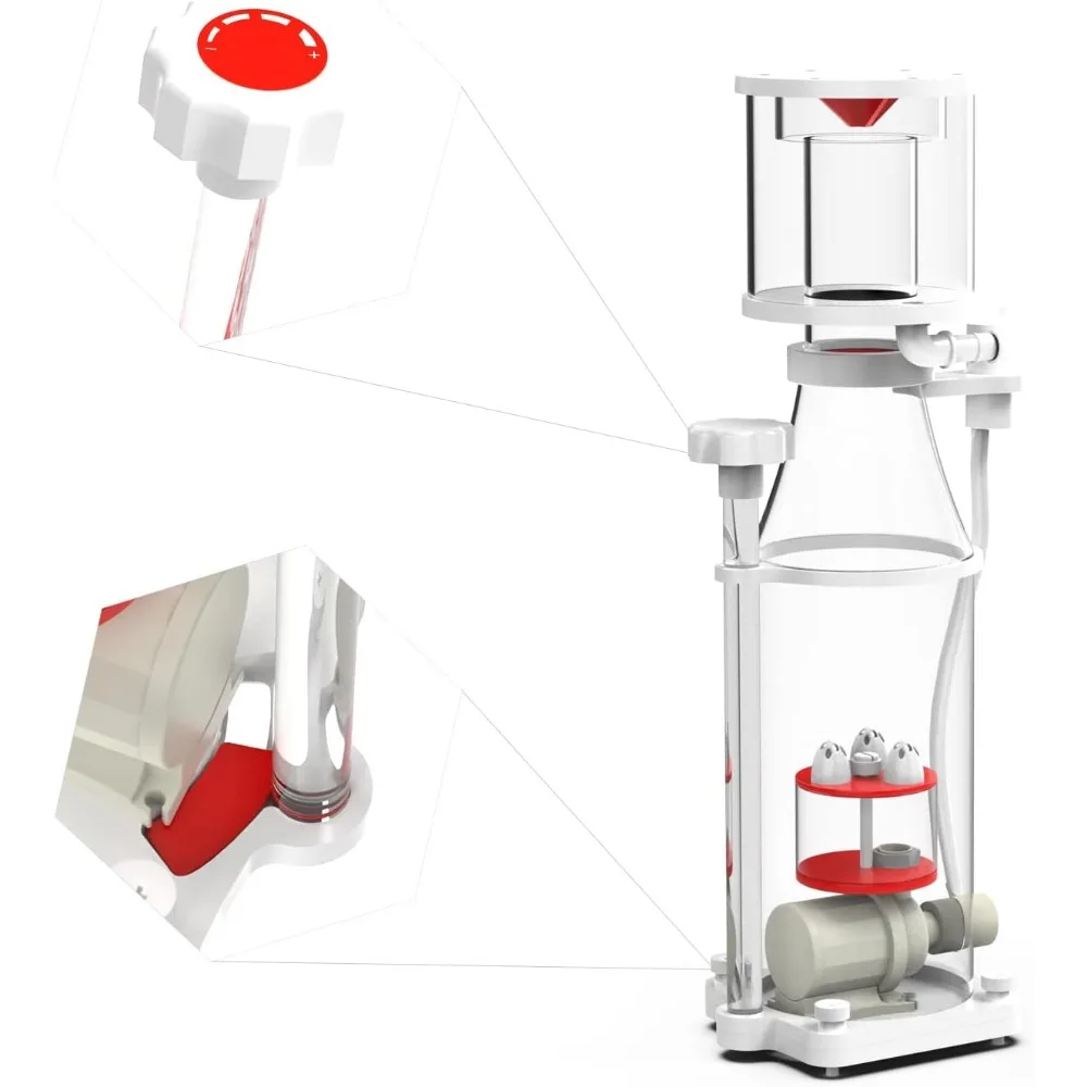 Aquarium in-Sump DC Protein Skimmer, with Controllable DC Pinwheel Pump for Up to 50-100Gal Reef Tank (N100 Plus) 3