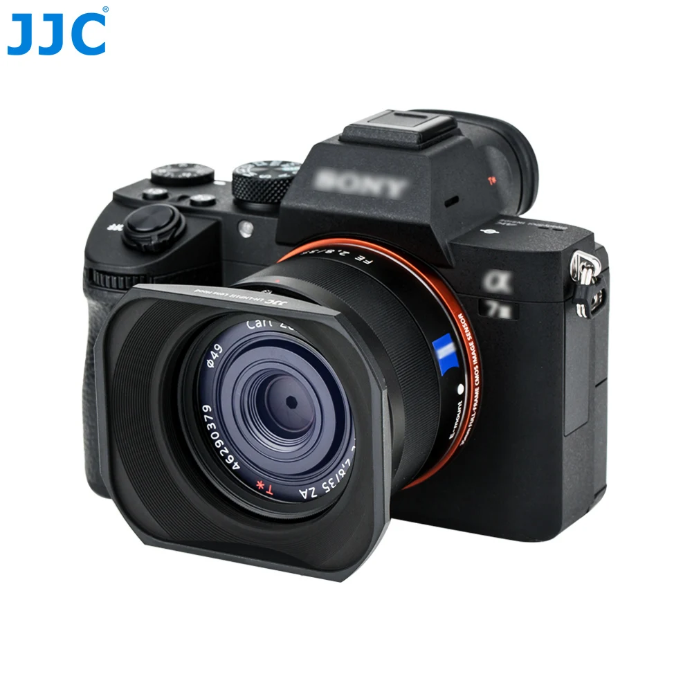 JJC メタルスクエアレンズフードとレンズキャップカバー ソニー
