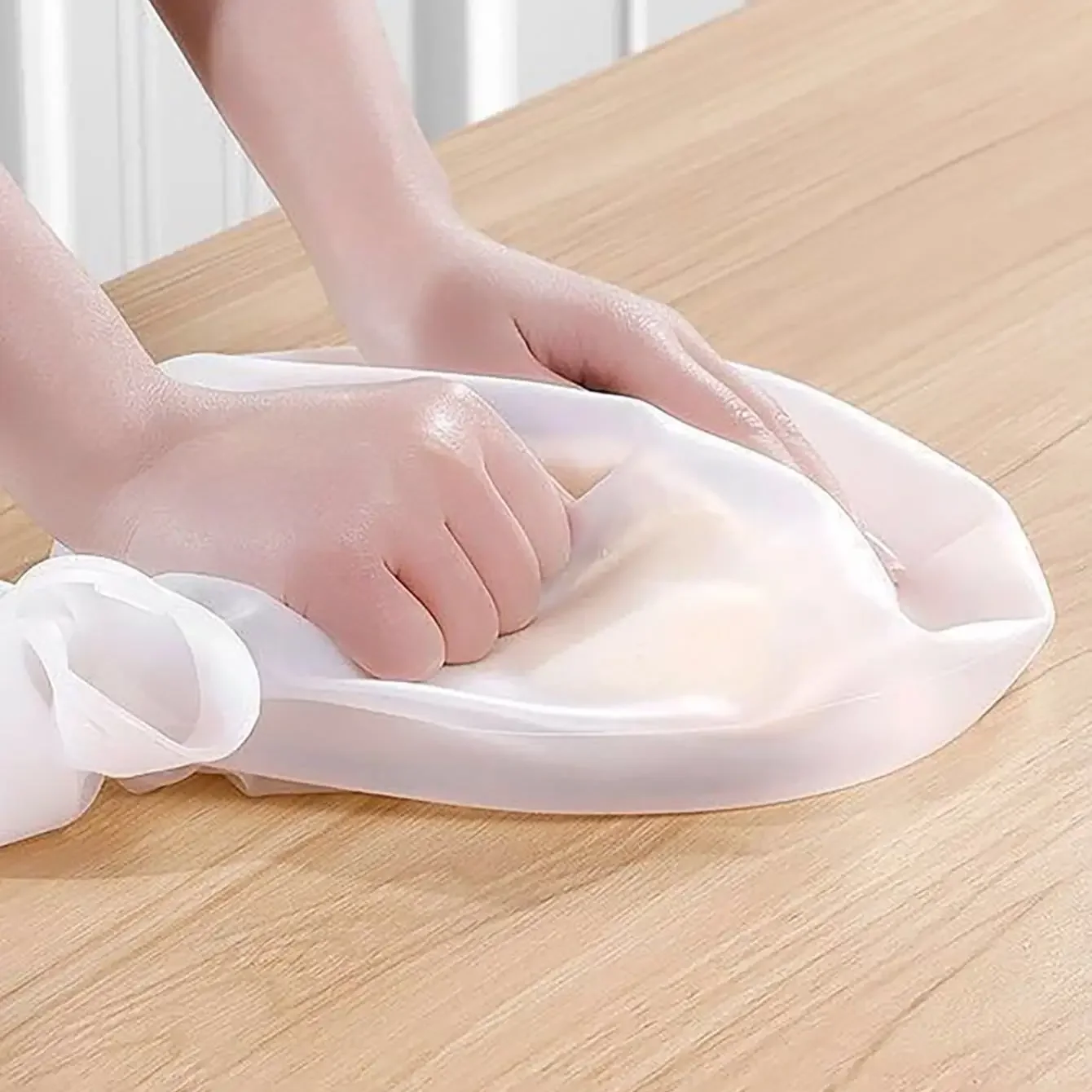 1pc Food Grade Silicone Dough Kneading Bag Silicone Kneading Dough Bag Flour Mixer Versatile for Bread Pastry Pizza