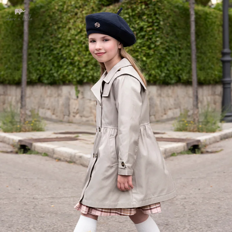 Dave Bella Autumn Teen Girls Long Trench Coats Fashion England