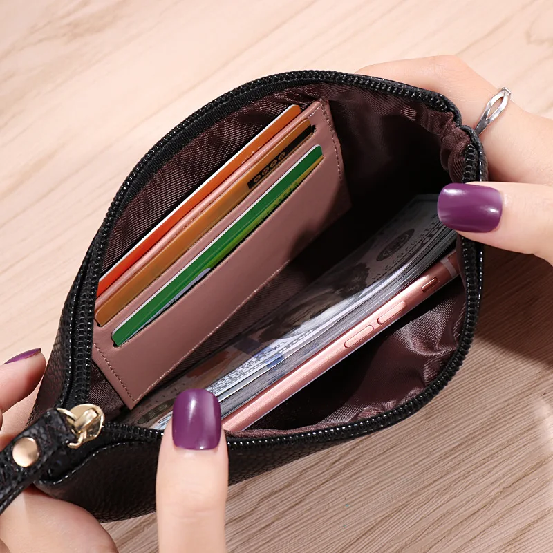 2025 Euro American Style 5.5in Phone Wallet - Zipper Clutch Purse Women's Fashion Card Holder Crossbody Bag