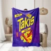 1pc American Takis, Monster truck digital printing warm skin-friendly thickened flannel blanket for office, home, travel 2