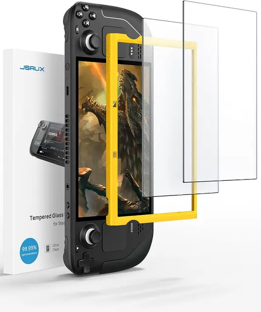 2-Pack Anti Glare Screen Protector for Steam Deck OLED, 9H Hardness Matte Tempered Glass Scratch Resistant, Comes with Toolkits