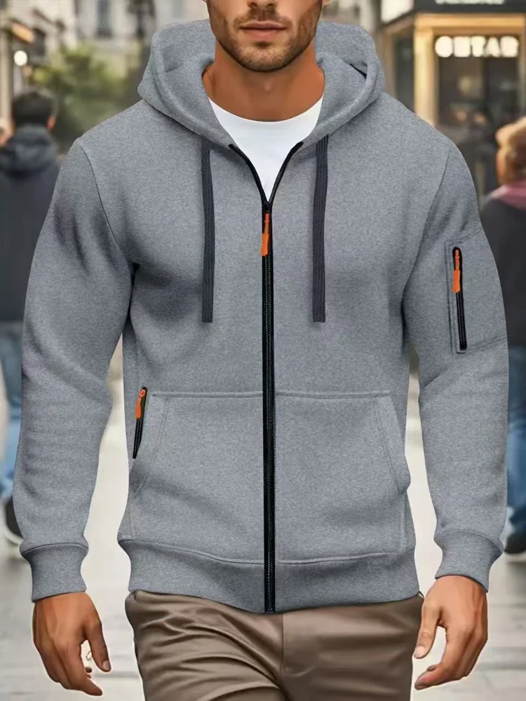 Men Oversized Hooded Coat Autumn Winter Sweatshirt