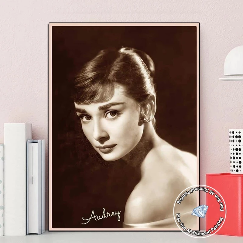オードリー・ヘプバーン イラスト 大判 woodprint オードリー・ヘプバーン イラスト 大判 woodprint オードリー