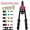BT-606 Mandrel Rivet Nut Gun, Hand Heavy Duty Rivet Nut Setter Tool Kit,Threaded Riveter Tool,Threaded Insert Hand Riveter M3-M8 1