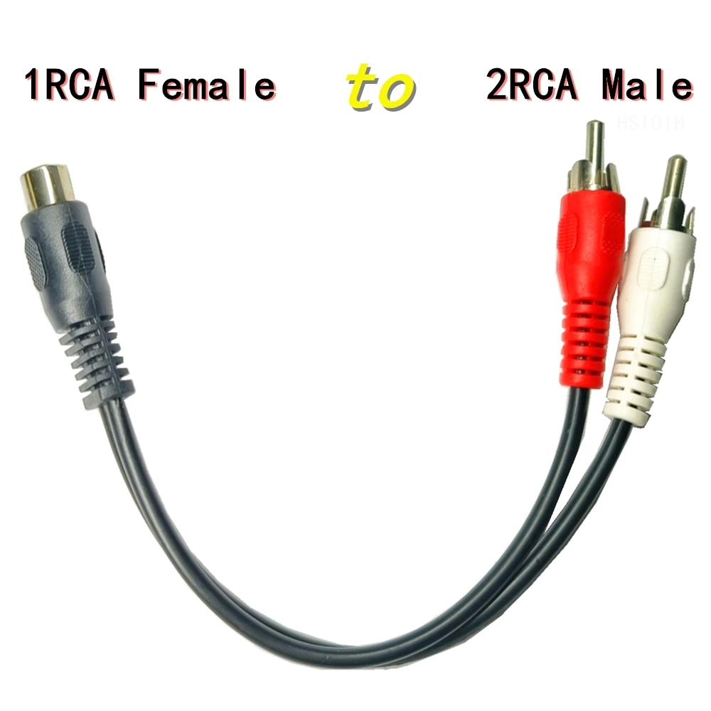 Premium Gold-Plated RCA Audio Splitter Cable - Dual Male to Female Adapter
