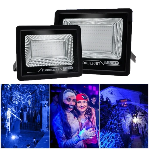 ALIEN-100W LED 방수 392nm UV 블랙 라이트 무대 블랙라이트 자외선 투광 램프, 할로윈 크리스마스 댄스 DJ 디스코 파티용 4