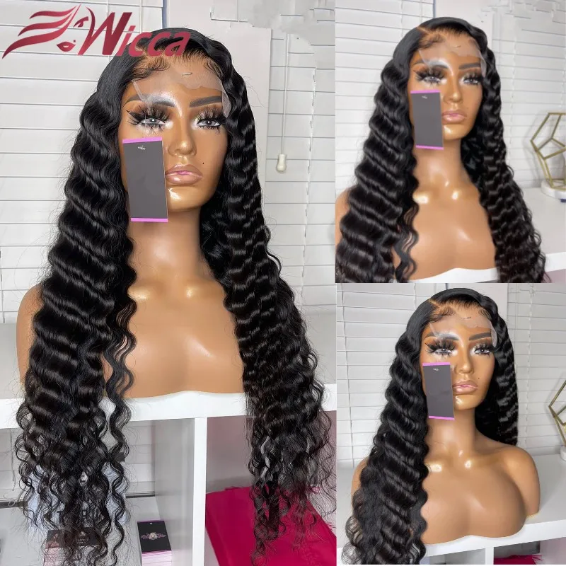 

Lace Front Human Hair Wigs For Women Loose Deep Wave Wig 180 Density 13x4 Lace Frontal Wig 4x4 Closure Wig Remy Pre Plucked