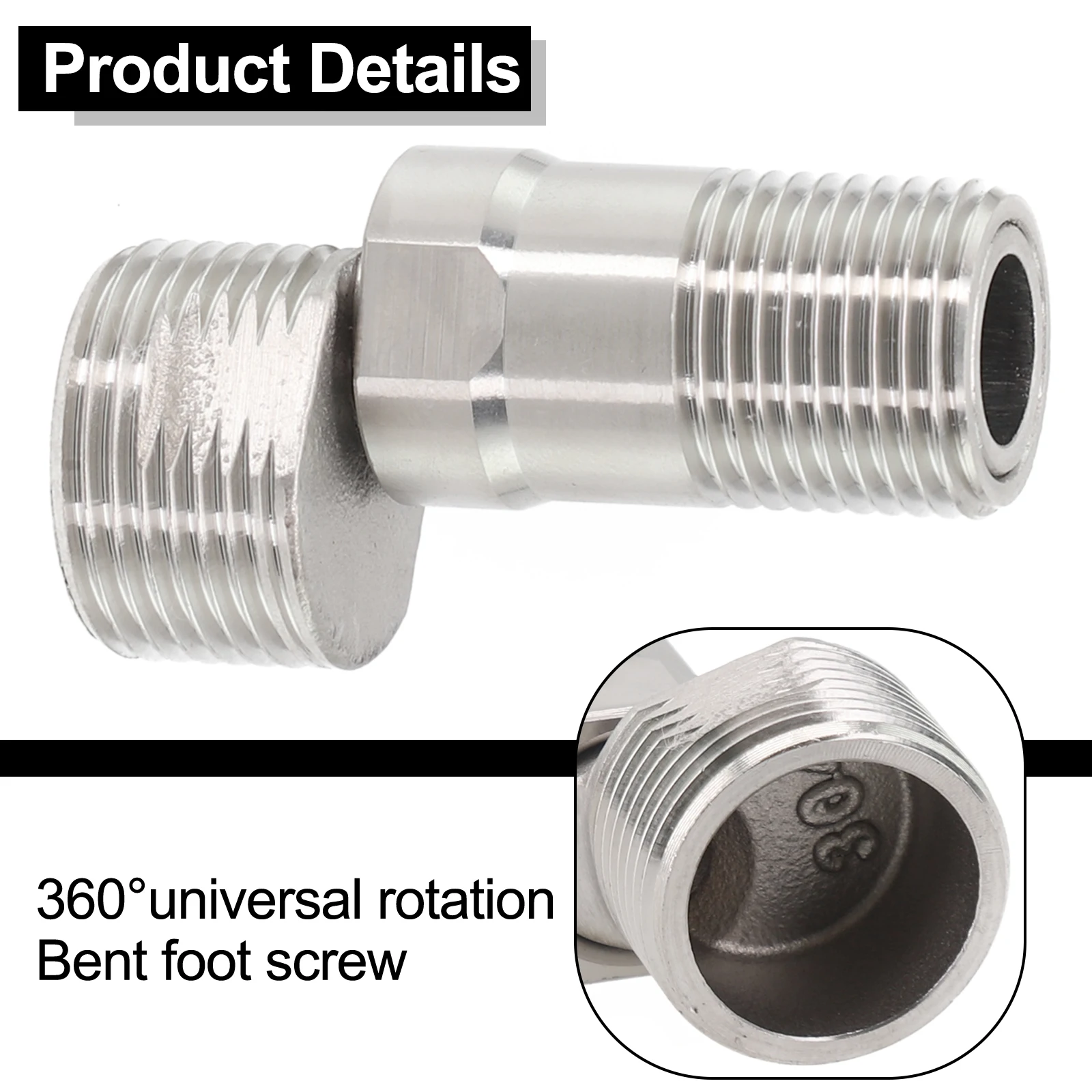 360Degree Adjustable Faucet Angled Curved Eccentric Screw Corner Tap Adapter Shower Head Extension Elbow Connector Hardware