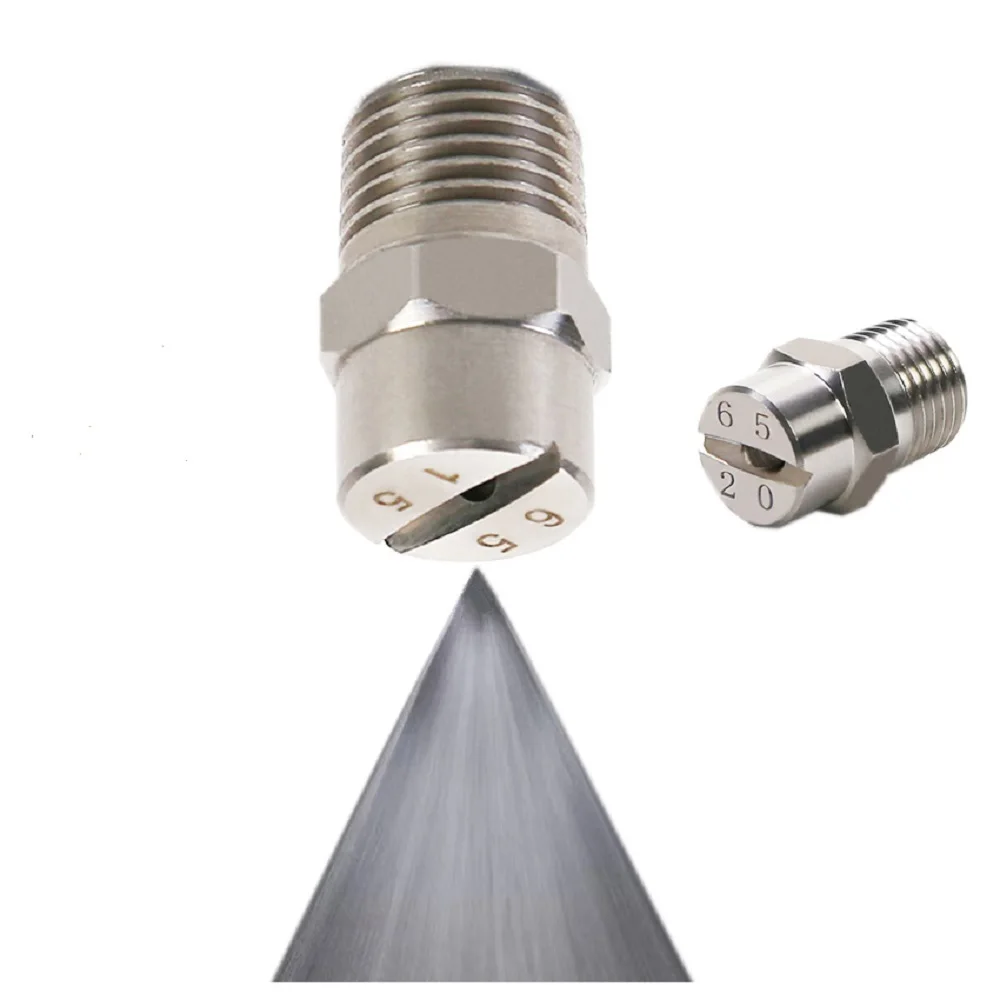 2pcs 1/8" 1/4: HVV  H-U Flat Fan Nozzle,Vee Jet nozzle ,industrial Sprayer, Dust Cleaning Wash Jet 4