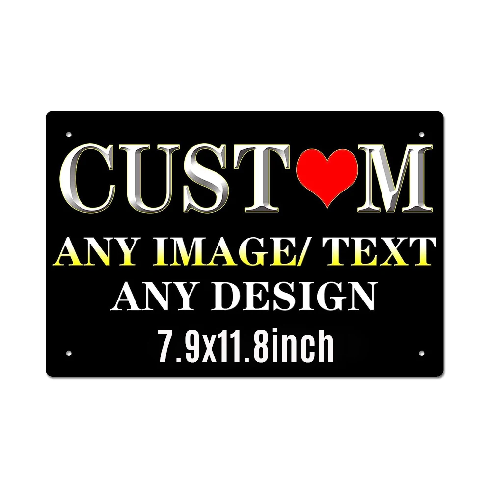 

Personalized Metal License Plate for Home Decor, Tin Sign, 7.8X11.9 Inch, 5.9X11.9 Inch