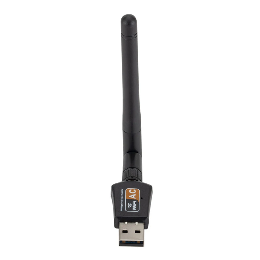 Wireless USB Adapter Wifi USB Adapter 802.11AC Dual Band 600Mbps Wireless USB Wifi Adapter Dongle For Windows For Mac 2.4GHz/5GHz 2DBi Antenna For Desktop Laptop PC