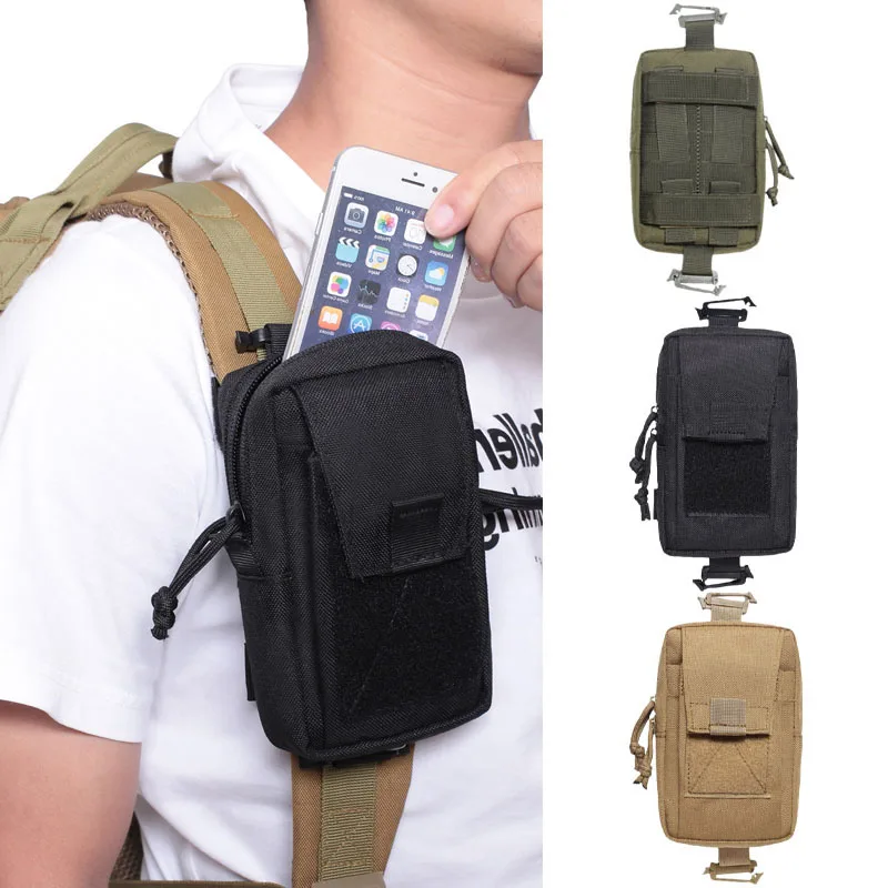 

Molle Tactical waist Bag Outdoor Emergency edc pouch Phone Pack Sports Climbing Running Accessories Military Tool Hunting Bags