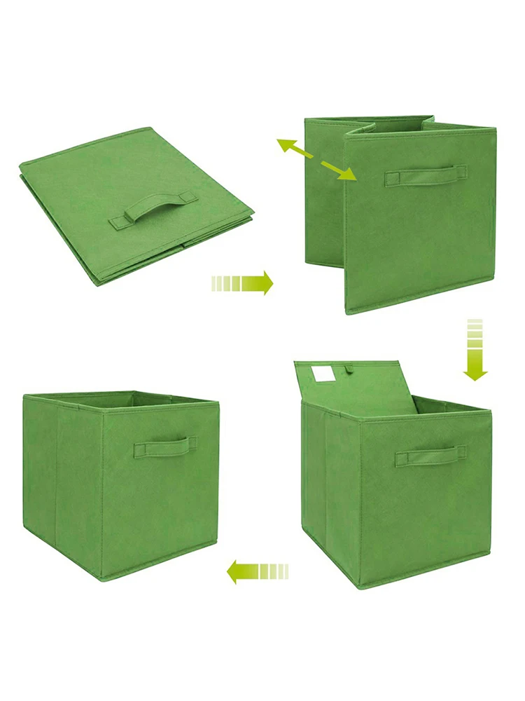 Collapsible Non-woven fabric Storage Bins Home Supplies Clothing Organizer Kid Toy Storage Organizer Cabinet drawer organization 6
