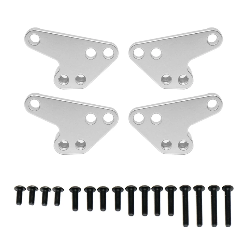 Staffa Di Montaggio Inferiore Dell'Ammortizzatore Anteriore E Posteriore In Metallo Per 1/10 Traxxas Maxx 2.0 V2 89076-4 Kit Widemaxx, Argento