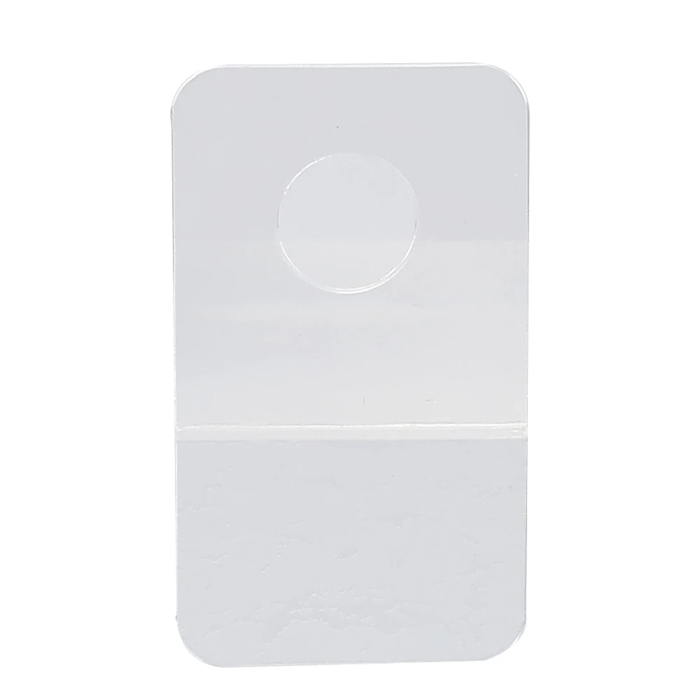 iYOE 50/100pcs 20*35mm Plastic Transparent PET Round Hole Wall Mount Hooks, Easy Install Adhesive Hangers for Hanging Items Wall