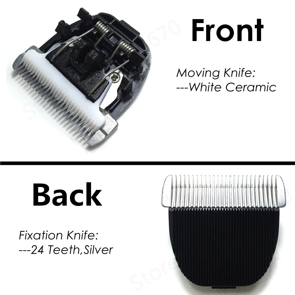 Dog Clipper Blades Clipper Replacement Parts 1Pcs Brand BaoRun Original Ceramic Blade P2 P3 P6 P7 P9 S1 T5 Spare Knife Pet Clipper Cutter 24 Thick Teeth Replacement Head