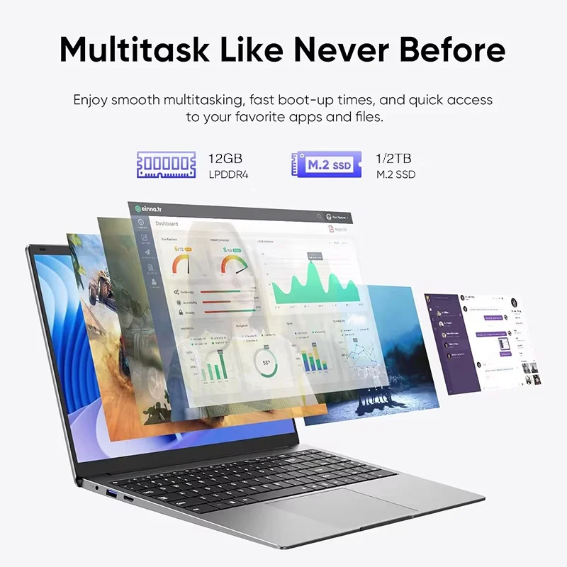 2025 Intel Core i7-7500U Intel A3950 Ultra Slim Laptop 14.1