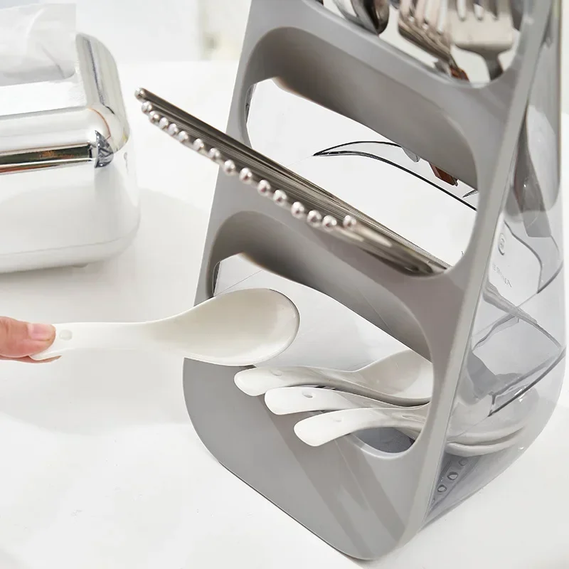 2PCS Cutlery Storage Tray Knife Block Holder Tableware Organizer Spoon Fork Separation Box Kitchen Drawer Container Cabinet