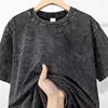 Men's Summer T-shirt 230G Heavy Cotton Vintage Washed T-Shirts Oversized Short Sleeve Loose Streetwear Short Sleeve Tops Tee 1