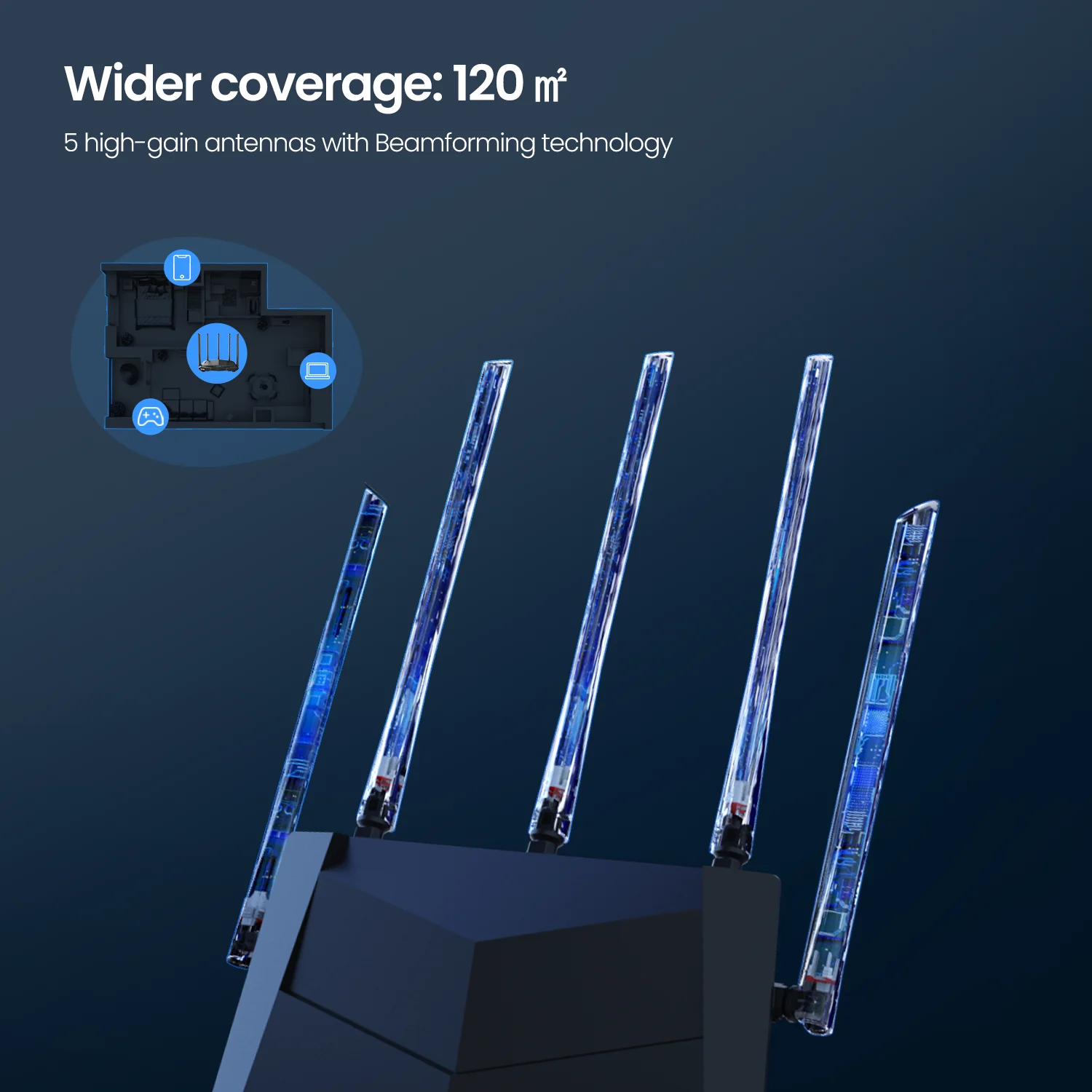 Routeur Gigabit AC10-Routeur-répéteur Wi-Fi AC1200, 2.4-5GHz, Tenda ...