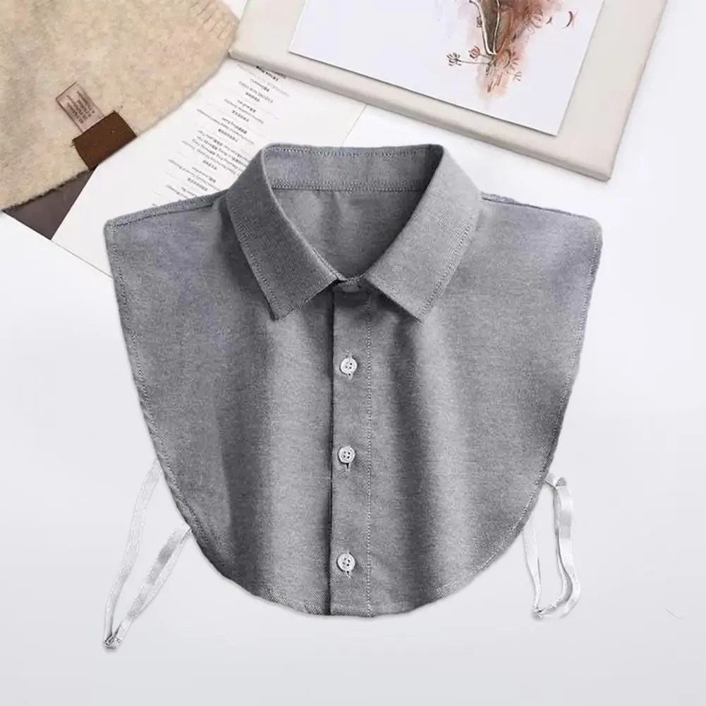 False Collar Women Cotton Fake Collar Blouse Vintage Solid Detachable Shirt Collar False Lapel Blouse Top Women Clothes Accessories
