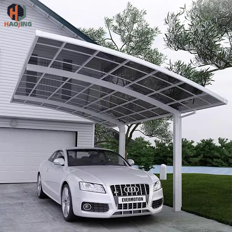 Outdoor high-grade gazebo Metal Carport  Aluminum Canopy  3x6 Polycarbonate  for 2 Car Parking Protection Garden  Villa Garage