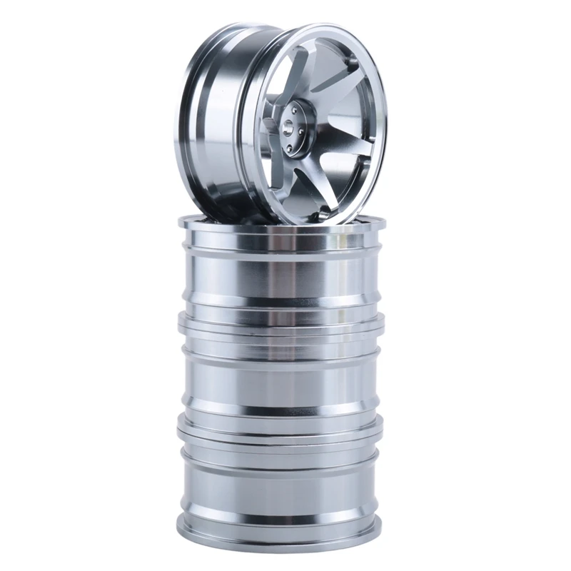 4P Aluminum Alloy RC Car Parts Wheel Rim For RC 1/10 On-Road 1052 Drift Sakura TE37+ Grey