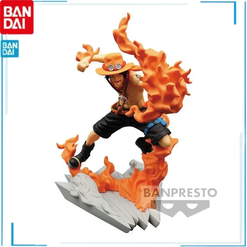 

Bandai ONE PIECE Anime Figures Portgas D Ace The Battle Is Magnificent Model Genuine Japanese Anime Kids Toy Christmas Gifts
